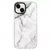 Evelatus Apple iPhone 15 Plus PC+TPU Hülle mit MagSafe – Custom Marble White