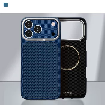 Evelatus Apple iPhone 18 Pro Carbon Premium Edition MagSafe Hülle - Mitternachtsblau