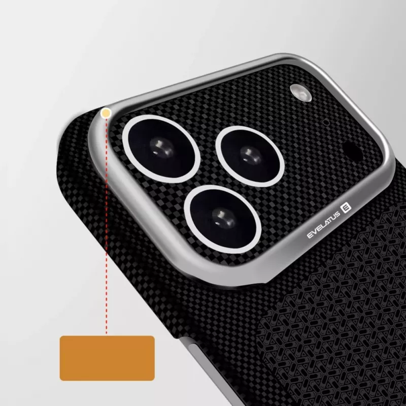 Evelatus Apple iPhone 18 Pro Max Carbon Premium Edition MagSafe Hülle Schwarz