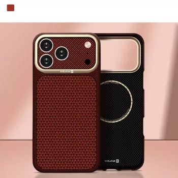 Evelatus Apple iPhone 18 Pro Max Carbon Premium Edition MagSafe Hülle Burgundy