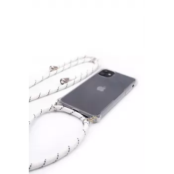 Evelatus Apple iPhone 7/8/SE2020/SE2022 Silikon Transparente Hülle mit Halsband TPU Band Transparent