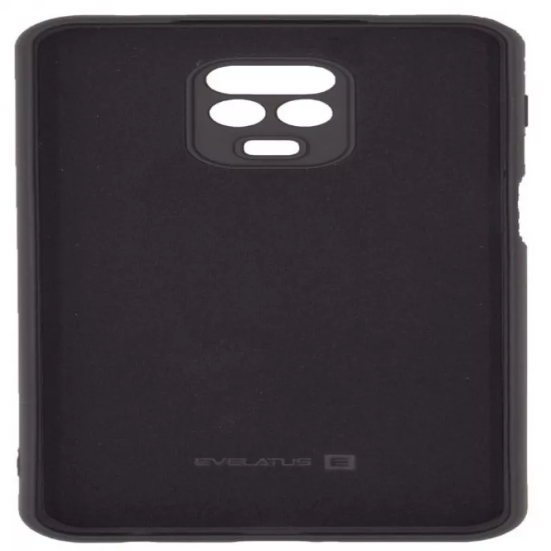 Evelatus Nano Silicone Soft Touch TPU Case für Xiaomi Redmi Note 9 Pro / Redmi Note 9S - Schwarz