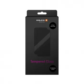 Evelatus Samsung Galaxy A22 5G 0.33mm Flat Clear Tempered Glass Screen Protector mit Japan-Kleber und Antistatik-Beschichtung