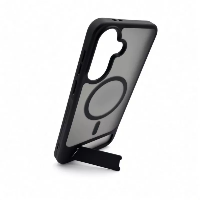 Evelatus Samsung Galaxy A37 / A36 Gummiertes MagSafe Case mit Standfuß Schwarz