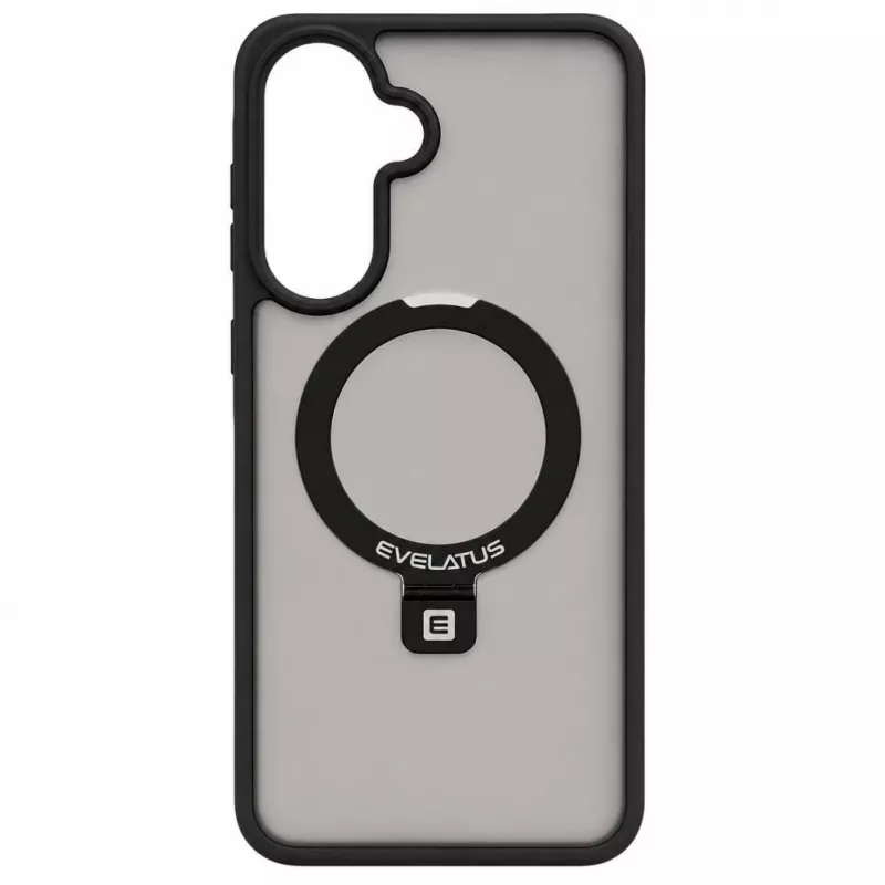 Evelatus Samsung Galaxy A37 / A36 Schutzhülle mit MagSafe & Ständer, matter Ring, Schwarz