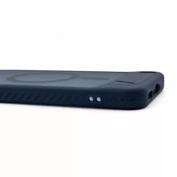 Evelatus Samsung Galaxy A57 Gummiertes MagSafe Case mit Standfuß Marineblau