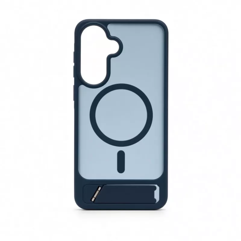 Evelatus Samsung Galaxy A57 Gummiertes MagSafe Case mit Standfuß Marineblau