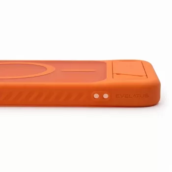 Evelatus Samsung Galaxy A57 Gummiertes MagSafe Case mit Standfuß Orange