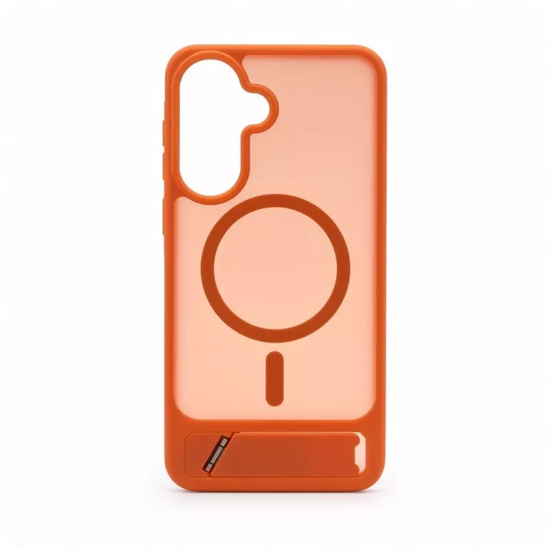 Evelatus Samsung Galaxy A57 Gummiertes MagSafe Case mit Standfuß Orange