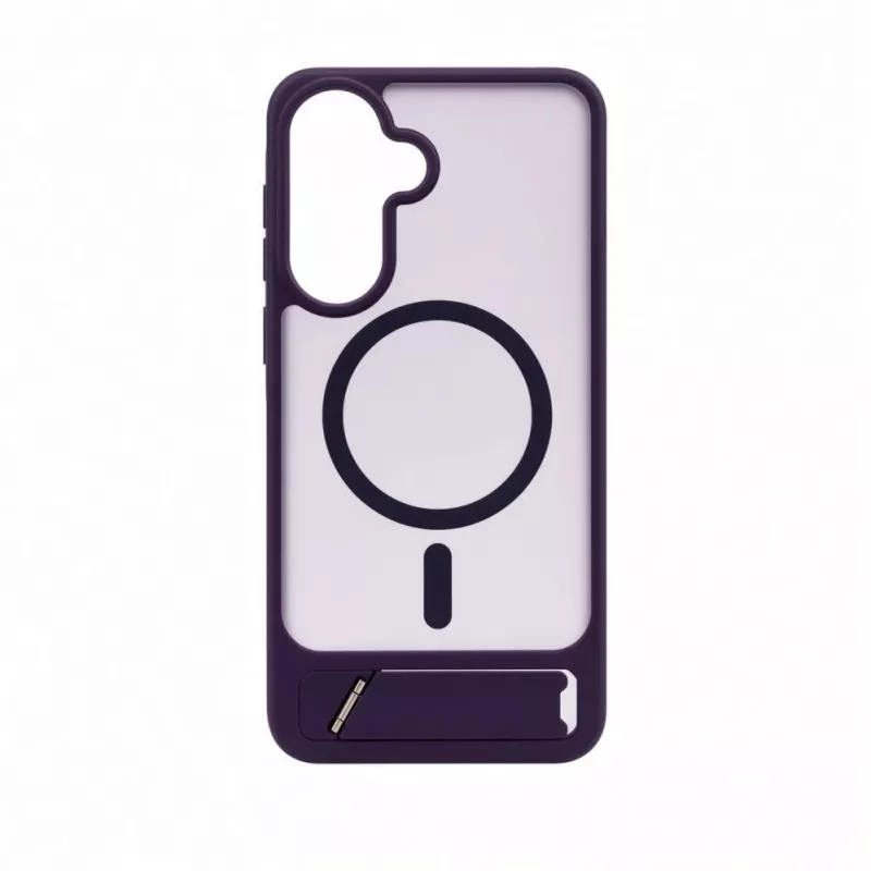 Evelatus Samsung Galaxy A57 Gummiertes MagSafe Case mit Standfuß Lila