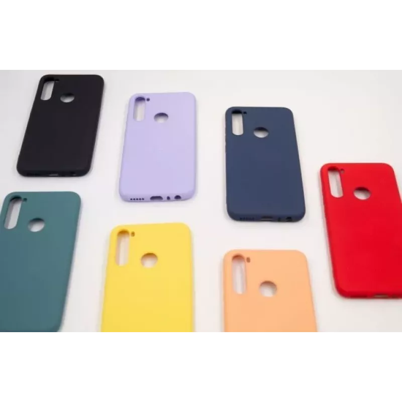 Evelatus Soft Touch Silikonhülle mit Band für Xiaomi Redmi Note 8 / Redmi Note 8 2021 - Blau