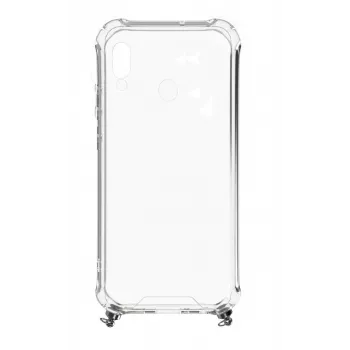 Evelatus Xiaomi Redmi 7 Silikon Transparent mit Halsband TPU Band Space Gray