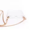 Evelatus Xiaomi Redmi 8 Silikon Transparent Case mit Halskette TPU Band Gold