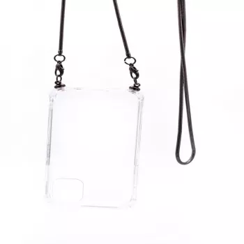 Evelatus Silikon-Transparent-Hülle mit Halskette TPU-Band für Xiaomi Redmi Note 7, Silber