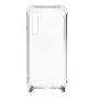Evelatus Xiaomi Redmi Note 8 / Redmi Note 8 2021 Silikon Transparent mit Halskette TPU Band Silber
