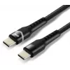 everActive CBB-2PDR USB-C auf USB-C RGB LED geflochtenes Kabel 2m 3A 60W Schwarz