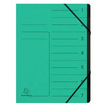 Exacompta Fächermappe 7 Fächer Grün