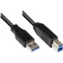 EXSYS EX-K1501 USB 3.2 Gen 1 Kabel, USB-A auf USB-B, 0,25 m, Schwarz