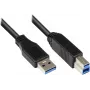 EXSYS EX-K1502 USB 3.2 Gen 1 Kabel, USB-A auf USB-B, 0,5 m, Schwarz