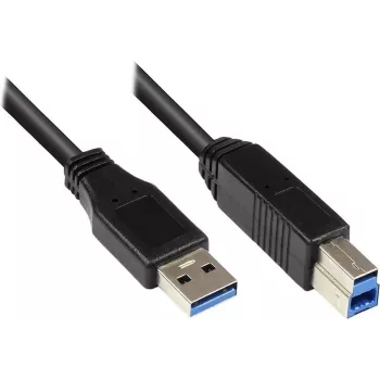 EXSYS EX-K1506 USB 3.2 Gen 1 Kabel, 5 m, USB-A auf USB-B, Schwarz