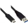 EXSYS EX-K1584-1.0 USB 3.2 Gen 1 Typ-A auf Typ-C Kabel, 1 m, Schwarz
