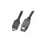 EXSYS FireWire 800 IEEE 1394b 9-Pin auf 4-Pin Kabel, 1,0 m, Schwarz EX-K6870