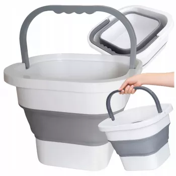 EXTRALINK Black Forest Collapsible Silicone Bucket Portable Camping Bucket 17L