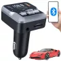 EXTRALINK Bluetooth FM-Transmitter mit 2 USB-Ladeanschlüssen und MicroSD-Kartenslot