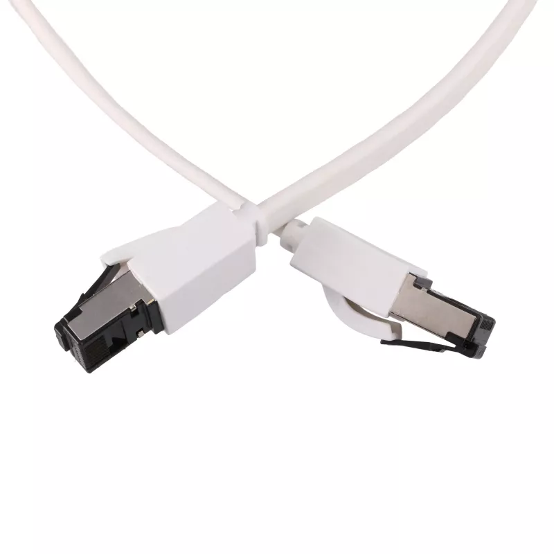 EXTRALINK CAT.8 U/FTP 20m 40G Flachkabel, geschirmt, Patchkabel, Kupfer, Weiß