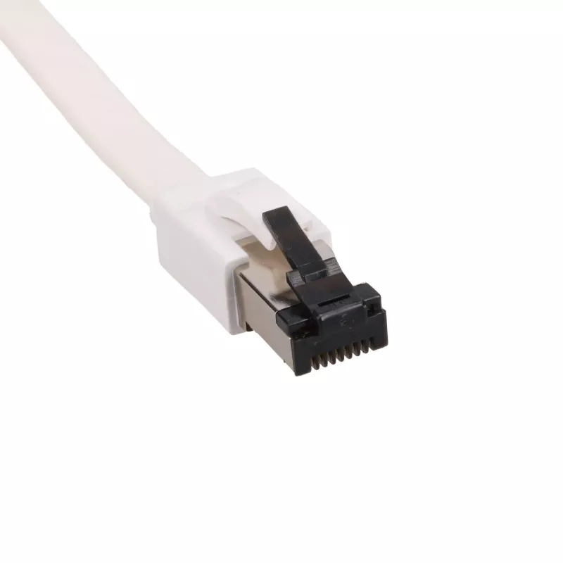 EXTRALINK CAT.8 U/FTP 20m 40G Flachkabel, geschirmt, Patchkabel, Kupfer, Weiß