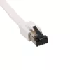 EXTRALINK Cat.8 U/FTP Flachkabel Ethernet Patchkabel 1m 40G Weiß