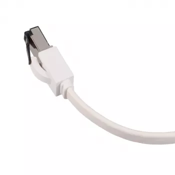 EXTRALINK Cat.8 U/FTP Flachband-Patchkabel 5m 40Gbps Weiß