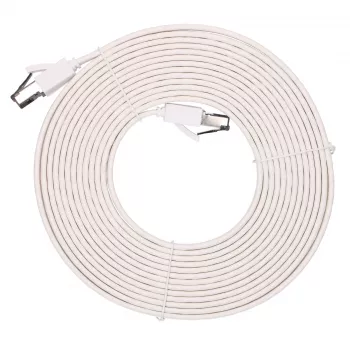 EXTRALINK Cat.8 U/FTP Flachband-Patchkabel 5m 40Gbps Weiß