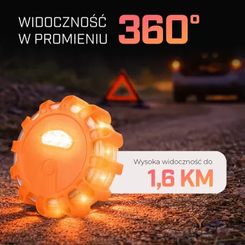 Extralink Smartlife LED-Warnleuchte, USB-C, Amber, IP67