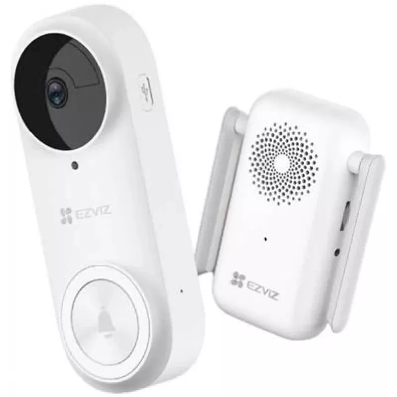 EZVIZ CSDB25MP (DB2) Akku-Video-Türklingel-Set mit Gong, 5 MP 2K+, WLAN, 176° Sichtfeld, IP65, 5200 mAh