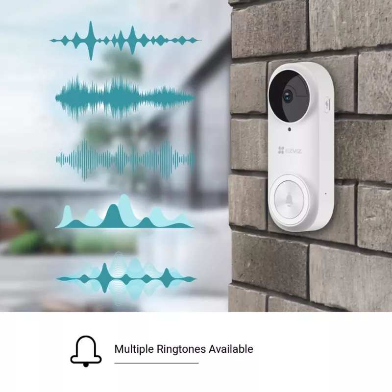 EZVIZ CSDB25MP (DB2) Akku-Video-Türklingel-Set mit Gong, 5 MP 2K+, WLAN, 176° Sichtfeld, IP65, 5200 mAh