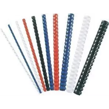 Fellowes 53315 Kunststoff-Bindekämme, 12 mm, 21 Ringe, A4, 80 Blatt, Schwarz, 25er-Pack
