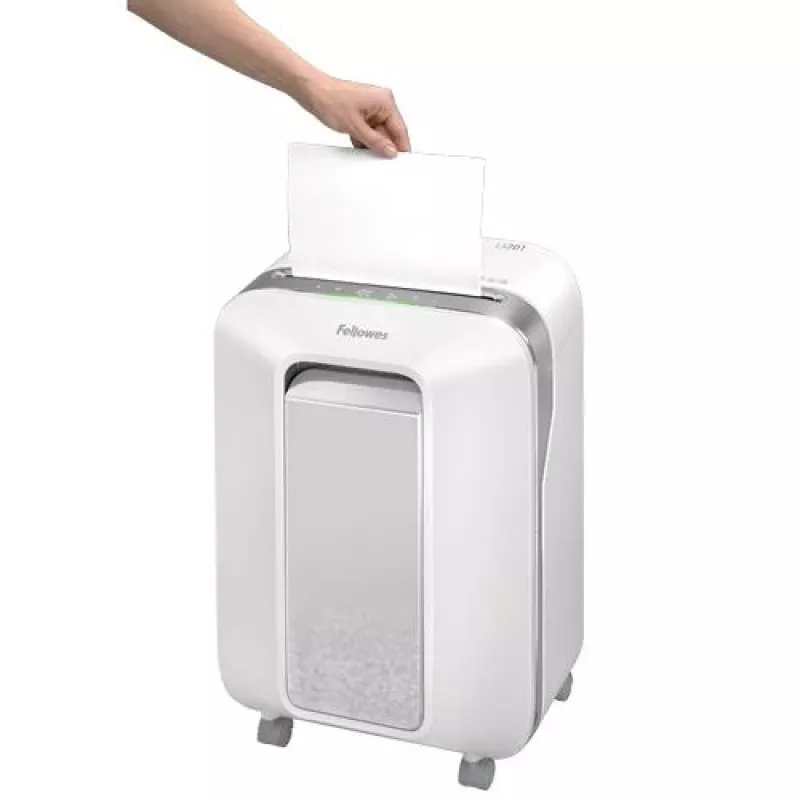 Fellowes Powershred LX201 Micro-Cut Aktenvernichter, 12 Blatt, 22 Liter, Weiß