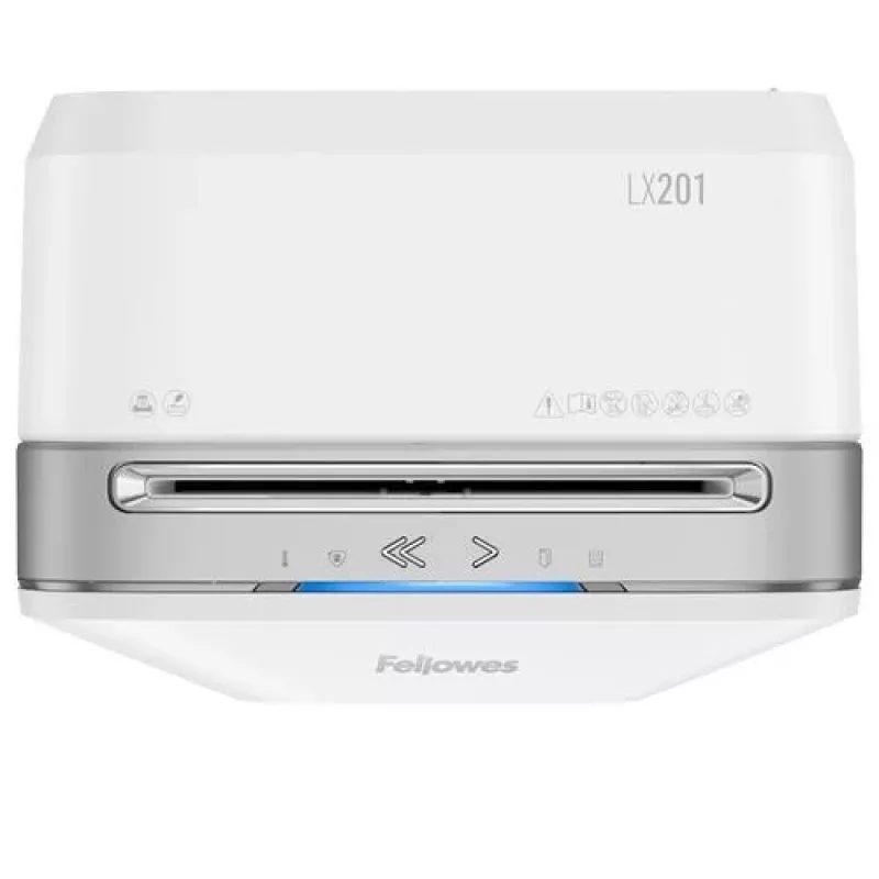 Fellowes Powershred LX201 Micro-Cut Aktenvernichter, 12 Blatt, 22 Liter, Weiß