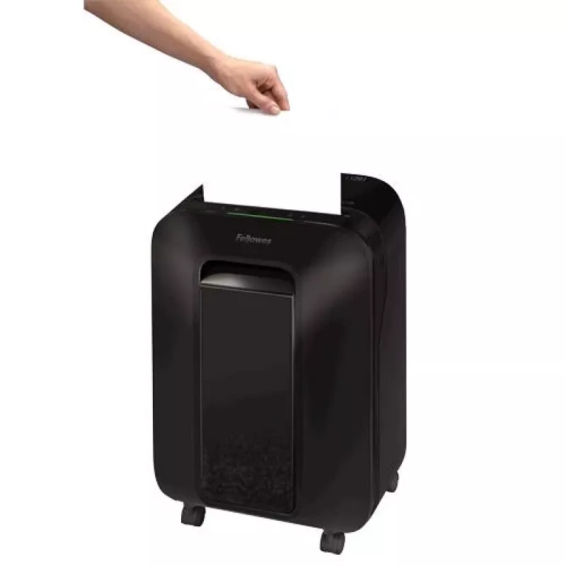 Fellowes Powershred LX201 Micro-Cut Shredder, Schwarz, 10 Blatt, P-5 Sicherheit, 22L Behälter