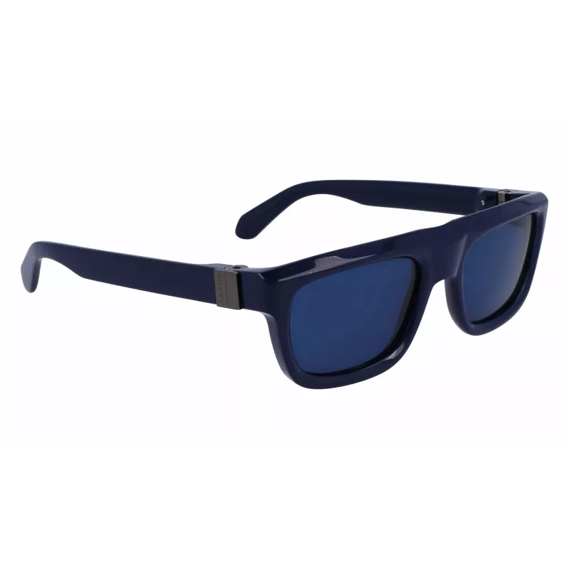 FERRAGAMO SF2009S-414 Herren Rechteckige Acetat-Sonnenbrille - Braune Gläser - 56/21/145 mm
