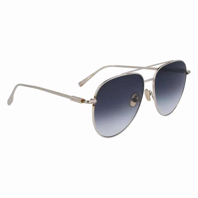 FERRAGAMO SF308S-715 Herren-Sonnenbrille Havana Braun Acetat 61mm
