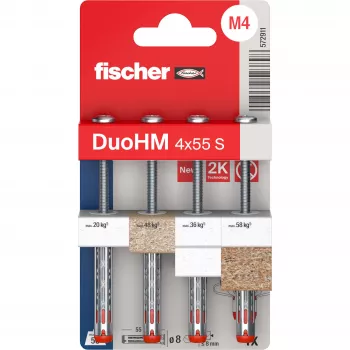 Fischer DuoHM 4x55 S PH PZ Hohlraumdübel 55 mm 4 Stück 572911