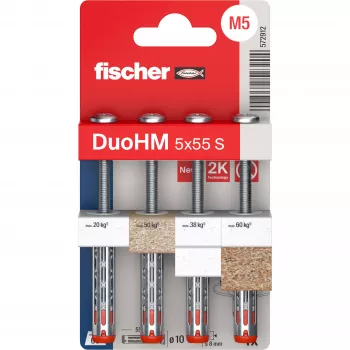 Fischer DuoHM 5x55 S PH PZ Hohlraumdübel 55 mm 4 Stück 572912
