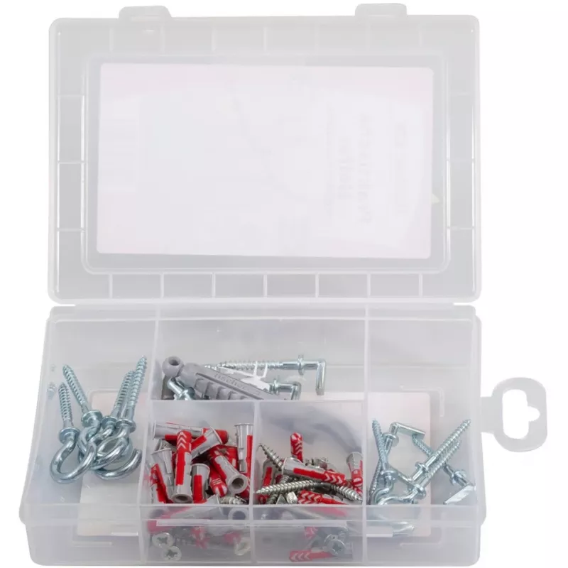 Fischer DuoPower 547212 Umzugshelfer Dübel- und Schraubensortiment, 76 Teile