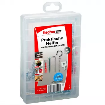 Fischer DuoPower 547212 Umzugshelfer Dübel- und Schraubensortiment, 76 Teile