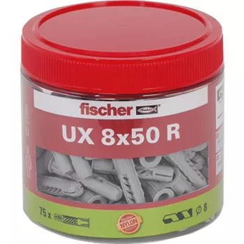 Fischer Universaldübel UX 8x50 R mit Rand - 75 Stück in Box 531026