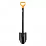 FISKARS SOLID+ XL Sharp Spade mit langem Stahlstiel, Borstahlblatt, D-Griff, 1250 mm