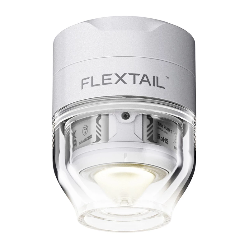FLEXTAIL Tiny Pump 3X tragbare elektrische Pumpe, LED-Taschenlampe, USB-C, Weiß