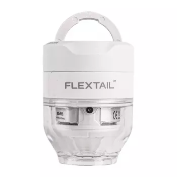 FLEXTAIL Tiny Pump 3X tragbare elektrische Pumpe, LED-Taschenlampe, USB-C, Weiß